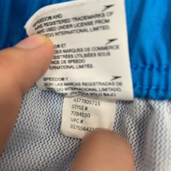 Speedo Volley Short Mens S Small Astral Blue Elastic Waist Lined Swim Trunk - Picture 4 of 12